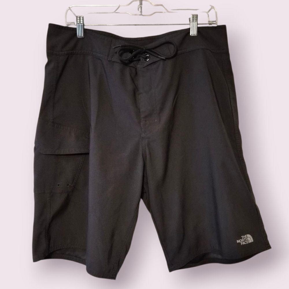 The North Face Board Shorts Mens 36 Gray Cargo Swim Trunks Beach 11" Outdoors